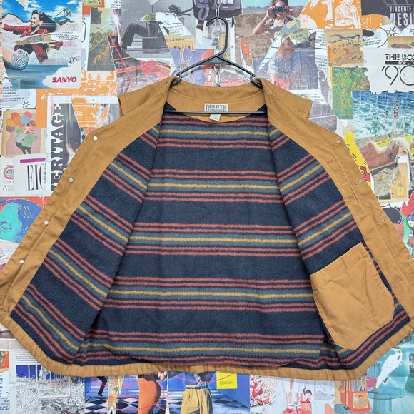 Duluth Trading‎ Co Flannel Lined Work Vest Men's Canvas Utility Outdoor Size L - Picture 7 of 8